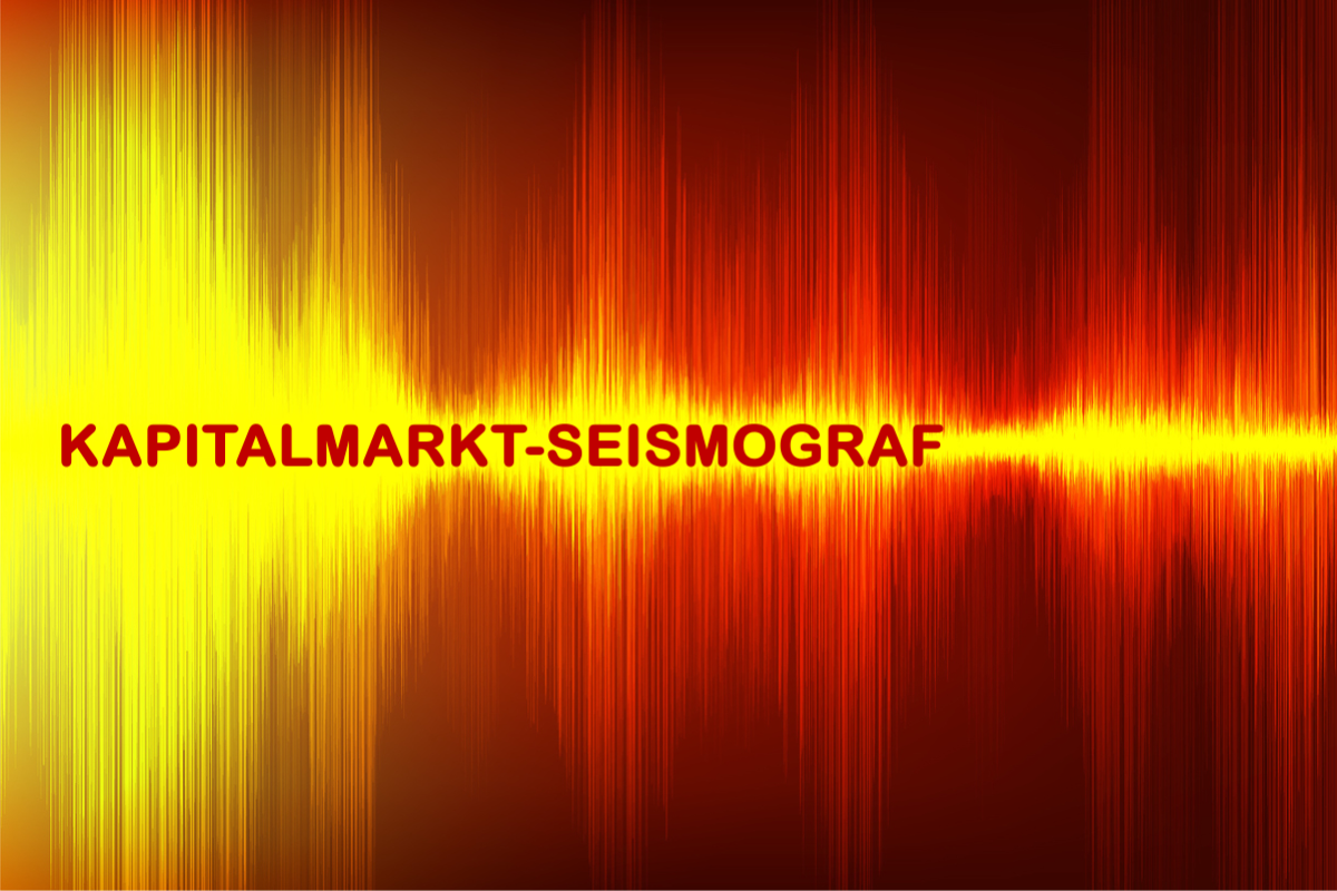 Kapitalmarkt Seismograf gelb rot